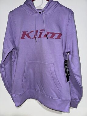 New Klim snowmobile brand Lavender Logo Hoodie - Women's Pullover Sweatshirt Med